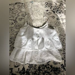 zara basics frilly top